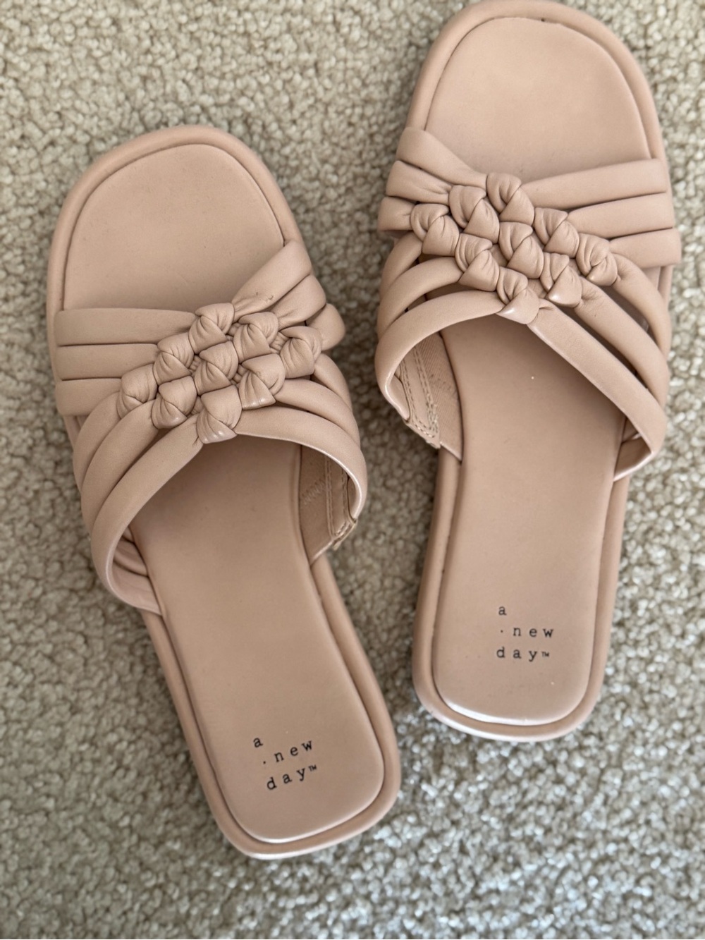 a new day | Blush Knotted Sandals | size 7 NWOT